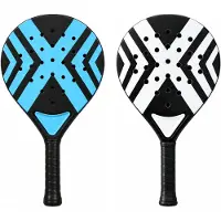 TK Gruppe 2er Padelschläger Set Erwachsene Blau & Schwarz/Weiß – Padel Rackets mit Meshtasche, Training & Freizeit (2er Set Blau & Schwarz/Weiß)