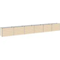 vidaXL Hochbeet im Garten Elfenbein 480 x 40 x 55 cm Stahl
