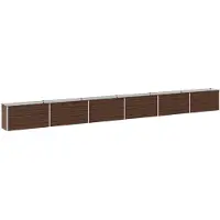 Syfax Hochbeet im Garten Schwarznuss 600 x 40 x 55 cm