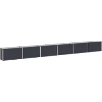 Syfax Hochbeet im Garten Anthrazit 600 x 40 x 55 cm Verzinkter Stahl