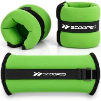 Scoopes Gewichtsmanschetten Gewichte für Handgelenke Hände Knöchel zum Trainieren für Fitnesstraining 2 X 1 kg Grün
