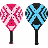 TK Gruppe 2er Padelschläger Set Erwachsene Pink & Blau – Padel Rackets mit Meshtasche Anfänger & Fortgeschrittene, Training & Freizeit (2er Set Pink & Blau)