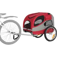 Shengmilo 10801 Fahrradanhänger für Haustiere, klappbar, für kleine und mittlere Hunde, maximale empfohlene Traglast: 30 kg