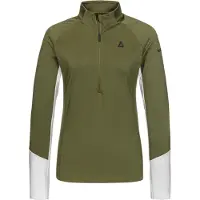 Schöffel Longsleeve SCHÖFFEL "Longsleeve Style Safoon WMS", Damen, Gr. 42, 6875, grün, Oberstoff: 89% Polyester, 11% Elasthan, V-Ausschnitt, Shirts Longsleeve