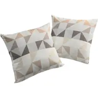 Wirth Dekokissen "Berlare" Gr. 2, braun (braun, kreise), B:50cm L:50cm, Baumwolle, Polyester, Dekokissen_Sitzkissen_Kissenhüllen, Dekokissen, Kissenhülle ohne Füllung, 2 Stück