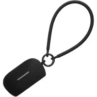 Kwmobile Hülle kompatibel mit Bose QuietComfort Earbuds Kopfhörer - Silikon Schutzhülle Etui Case Cover - mit Handschlaufe Schwarz