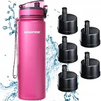 AQUAPHOR CITY Filterflasche 800 ml Rosa + 5 Filterkartuschen
