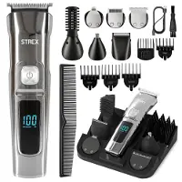 Strex 14-in-1 Nasenhaartrimmer Herren - kabellos und wasserdicht Elektrorasierer Herren mit USB-Schnellladung | Haarschneider mit geräuscharmem Motor