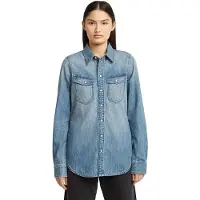 G-Star Slim Western Hemd - Mittelblau - Damen - XXS