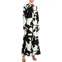 Replay W9227 .000.75108 Langes Kleid Mit Langen ärmeln