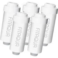 Fitaqua 5x Duschfilter Wasserfilter gegen Kalk/Chlor Shower filter AWF-SWR-P weiß