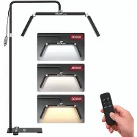Calissimo Moon Pro Kosmetik Stehleuchte für Wimpernverlängerung - Schattenfreie LED Standleuchte, Schwarz