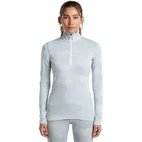 Icebreaker Women M 260 Tech Vertex Long Sleeve Half Zip Chillwave snow/zinc blue/j (IB0NT) S