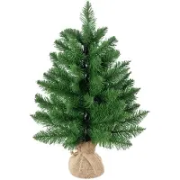 Youjia Mini Weihnachtsbaum mit künstlichem Schnee, 60 cm hoch, mit Zementständer, Mehrfarbig