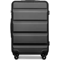 Markenlos Mittelgroßer Hartschalenkoffer mit Rollen und TSA-Schloss, 66x45x26cm, 63 Liter (Grau)