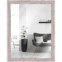 MendeFrames Wandspiegel Ayous-Holz Vintage Rosa 45x60 cm H460