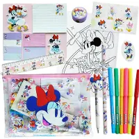 Disney - Minnie Mouse Federmäppchen für Mädchen - Minnie Mouse Stifte -Set mit Bleistiften, Stickern und Zeichenzubehör - Minnie Mouse Geschenke