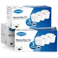 Arethone Wasserfilter 9 Stück für Brita Maxtra Pro & Maxtra+ Plus, LFGB-, Kalkreduktion, Geräteschutz