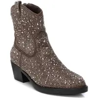 Xti für Damen. 14311602-TAUPE Lederstiefeletten 143116 taupe (40), 3 bis 5 cm, Wildleder, Reißverschluss, Lässig