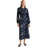 Scotch & Soda Wrap Key Hole Langarm-midikleid