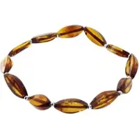 Ostsee-Schmuck Armband "- Tasja - Bernstein -" Gr. 19, braun (bernsteinfarben, braun), Armbänder, Damen, Bernstein, Armband