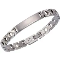 Firetti Armband "Schmuck Geschenk Armkette ID-Platte", silber (edelstahlfarben), Armbänder, Damen, 20cm, Edelstahl, Armband