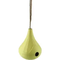 Am Design Dekofigur "Vogelhaus aus Bambus", gelb, B:15,5cm H:20cm T:20cm, Bambus, Dekofiguren, Dekofigur, in gelb, grün oder blau