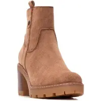Refresh für Damen. 17303204-BEIGE Stiefelette 173032 braun (37), 5 bis 8 cm, Reißverschluss, Lässig
