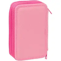 Barbie Dreifaches Federmäppchen Rosa 12,5 x 19,5 x 5,5 cm 37 Stücke