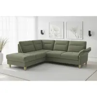 Sit&More "Pamela L-Form, B: 218 cm, optional Schlaffunktion & Bettkasten" wahlweise mit Armteilverstellung, Sofa mit Federkern, Sitzhöhe: 48 cm