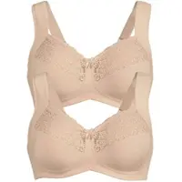 Anita Entlastungs-BH "2er Pack Entlastungs BH Havanna", Damen, Gr. 115, Cup B, beige (desert desert), Spitze, Obermaterial: 86% Polyamid PA. 14% Elasthan EL., BHs Entlastungs-BH