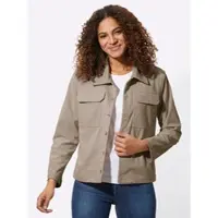Witt Blusenblazer "Cord-Blazer Cordjacke mit Hemdkragen", Damen, Gr. 44, sesam, Cord, , Sportlich, Blazer Blusenblazer