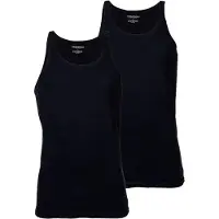Emporio Armani Unterhemd "Unterhemd Pure Cotton 2er Pack", Herren, Gr. L, 2 Stk., N-Gr, schwarz, Unterhemden Unterhemd