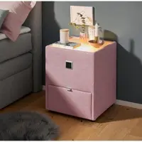 Jockenhöfer Nachtkonsole JOCKENHÖFER GRUPPE "Lancy", rosa (rosé 369, 05), B:42,5cm H:53cm T:45cm, Glas, Holzwerkstoff, Sideboards, Nachtkonsole, mit LED-Beleuchtung