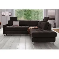 Sit&More Ecksofa SIT & MORE "Pablo L-Form", schwarz, B:233cm H:78cm T:196cm, Struktur fein (100% Polyester);Struktur (100% Polyester), Sofas, Ecksofa, wahlweise mit Schlaffunktion
