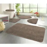 Kinzler Badematte "Chaozhou, Badvorleger, Badezimmer Teppich", braun, H:20mm, Polyester, Badematten, Badematte, Badteppich, Uni Farben, weich, als rechteckig, rund & Set erhältlich