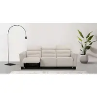 Otto Home 3-Sitzer "Carpari Webstoff, 224 cm, man./elektr. Relaxfunktion", beige (creme), B:224cm H:97cm T:100cm, Sofas, 3-Sitzer, (USB A/C), sowie Kopfteilverstellung