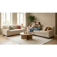 Otto Home Polstergarnitur "Faxxe aus 2-Sitzer und 3-Sitzer", beige (creme), H:74cm T:85cm, 90% Polyester, 10% Nylon, Sitzmöbel-Sets, Polstergarnitur, aus haustierfreundlichem Pet Friendly Cord