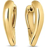 Calvin Klein Paar Creolen "SCULPTURED DROPS", gelbgoldfarben, edelstahlfarben, Ohrringe, Damen, Edelstahl, Paar Creolen