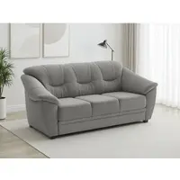 Sit&More 3-Sitzer SIT & MORE "Savona, B: 198 cm, Federkern, Komfortsitzhöhe 46 cm", grau (stone), B:198cm H:90cm T:90cm, Sofas, 3-Sitzer, optional Schlaffunktion, Liegefläche 190x137cm, Stoff- & Lederauswahl