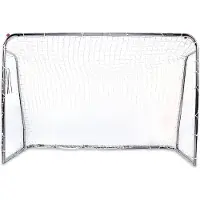 Powershot Fußballtor aus Stahl | 1,8 x 1,2m | mit Netz & Erdankern | Trainingstor für Garten & Freizeit | Wetterfest & Langlebig | Ideal für Kinder