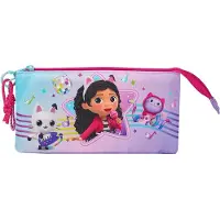 Gabby's Dollhouse Gabby Federmäppchen 3 Fach Triple Etui Karaoke