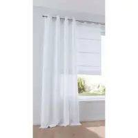 Kutti Heimtextilien Raffrollo mit Schlaufen Metis 100% Leinen weiss Breite 100 * Höhe 140 cm