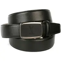 Anthoni Crown Ledergürtel , Damen, Gr. 95, schwarz, Leder, unifarben, Gürtel Ledergürtel, mit Golf-Prägung, Ton in Ton Steppung