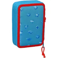 Safta Dreifaches Federmäppchen Rescue force 12.5 x 19.5 x 5.5 cm Blau (36 Stücke)