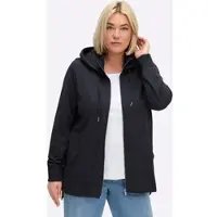 Sheego Shirtjacke "Sweatjacke", Damen, Gr. 48/50, schwarz (tiefblau), 100% Baumwolle, unifarben, Shirts Shirtjacke