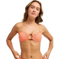 Roxy Bandeau-Bikini-Top "Sunshine Bandeau", Damen, Gr. XXL, orange (rot orange), Obermaterial: 89% Polyester, 11% Elasthan., Bikini-Oberteile Bandeau-Bikini-Top