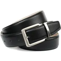 Anthoni Crown Ledergürtel , Herren, Gr. 100, schwarz, Leder, unifarben, Gürtel Ledergürtel, klassisch, leicht bombiert