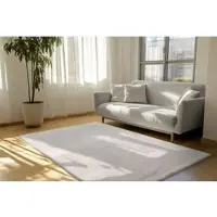 Obsession Fellteppich "Eternity 500", grau (polargrau), B:160cm H:45mm L:230cm, Polyester, Teppiche, Fellteppich, Kunstfell, Uni Farben, seidenglänzend, samtweich, weich & kuschelig