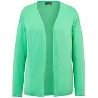 Goldner Strickjacke "Offene Strickjacke in Kurzform", Damen, Gr. 42, grün (jadegrün), Obermaterial: 60% Viskose CV. 40% Baumwolle CO., eng Rollkante, Strickjacken Strickjacke, keine/nicht relevant
